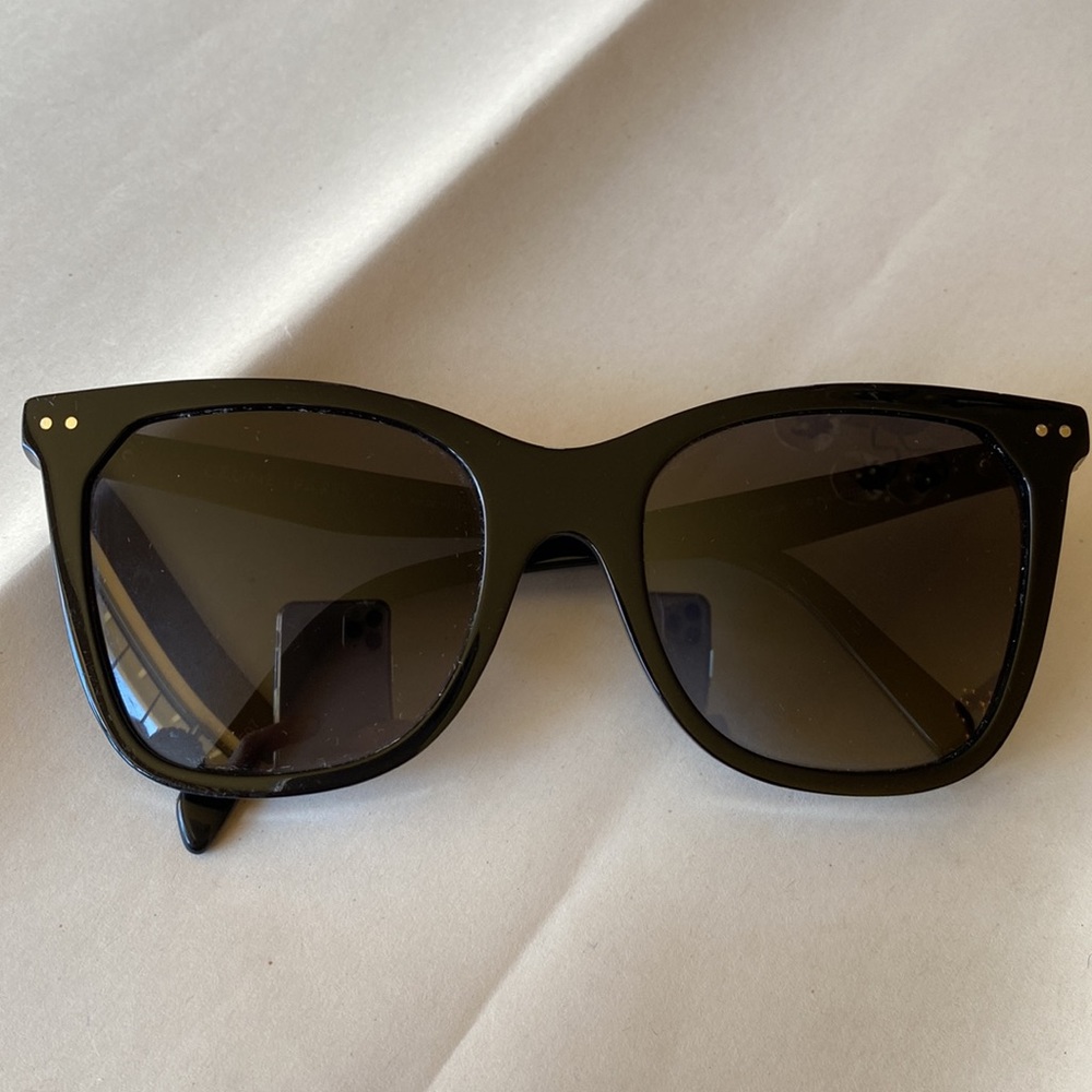 Celine CL40134I 01D Women's Black Square Polarized Sunglasses 55/20/145